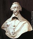 Cardinal Canvas Paintings - Bust of Cardinal Armand de Richelieu